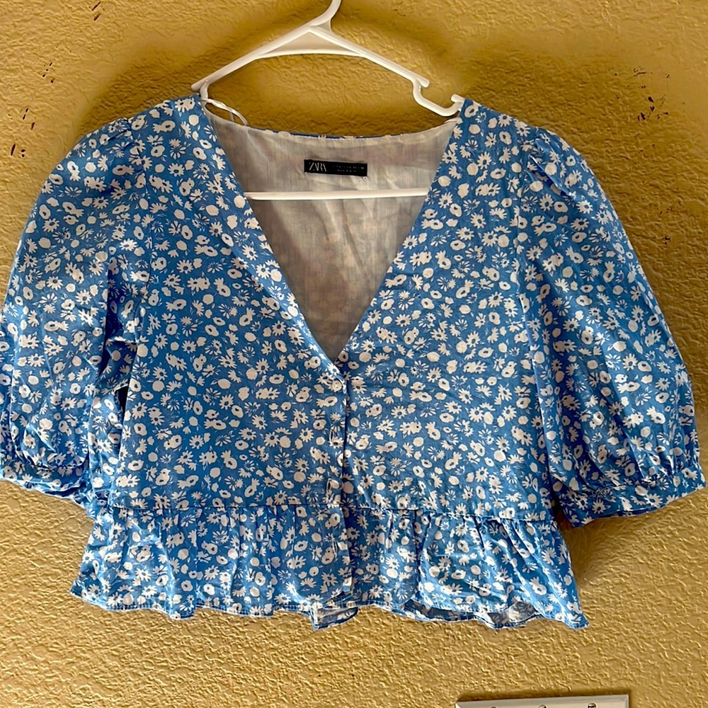 Zara peplum vneck